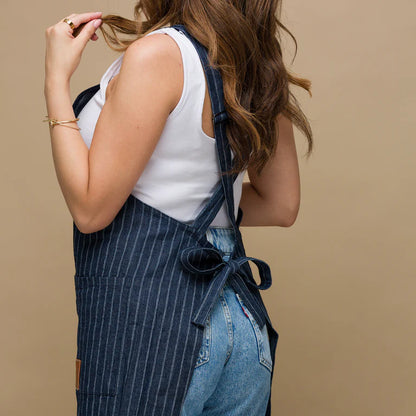 Dayglow Denim Pinstriped Apron