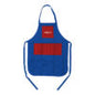 Delantal AOK - Azul con bolsillos rojos