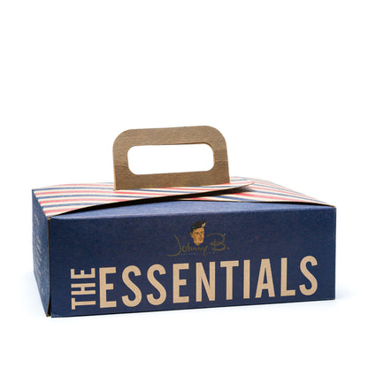 Caja de artículos esenciales con maquinilla de afeitar