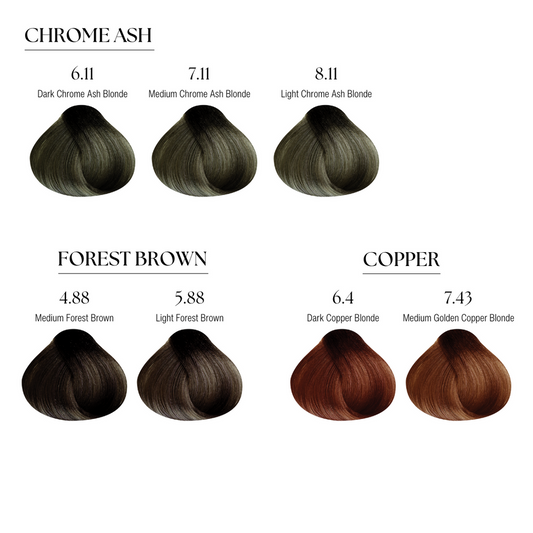 6.11 Dark Chrome Ash Blonde Dayglow Permanent Hair Color